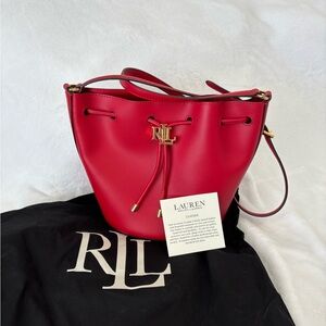 Ralph Lauren small Red Bucket Bag
NWOT